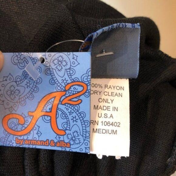 A Squared A2 Armand and Alba Black Falbala Top Medium Casual Cute - Picture 3 of 3